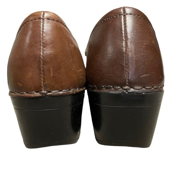Dansko Solstice Brown Leather Split Toe Strap Clog Shoes Womens Size 37 US 6.5-7 - Picture 7 of 10